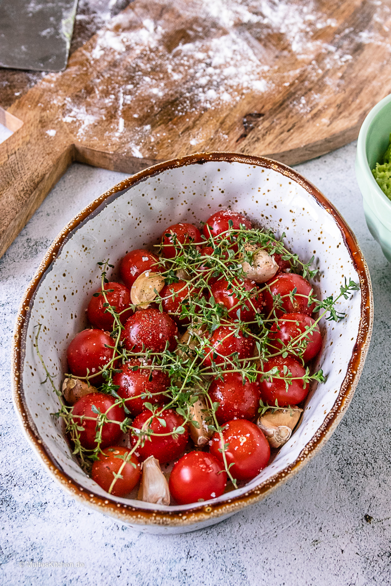 Leckere Kirschtomaten aus dem Ofen.