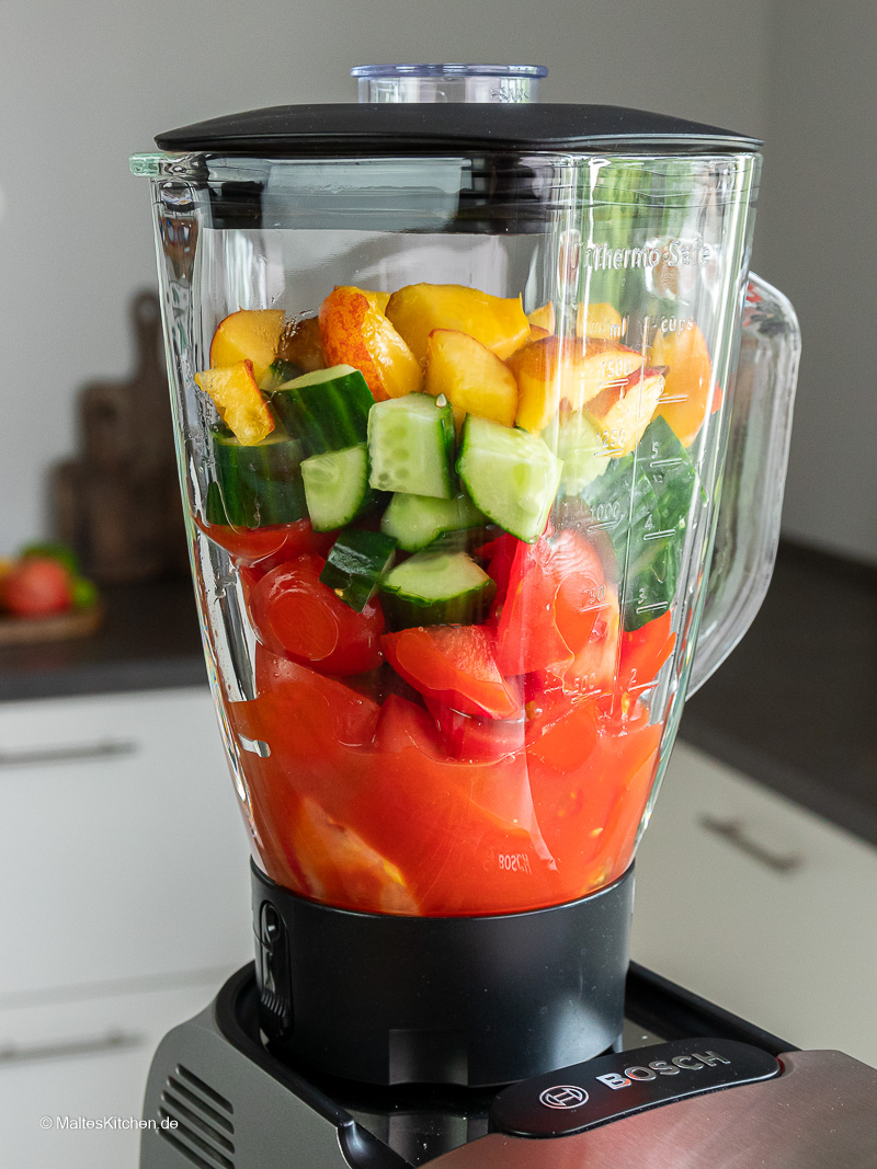 Gazpacho in the making.