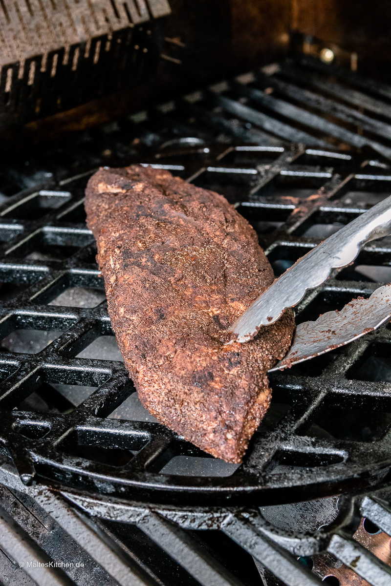 Das gegrillte Teres Major.