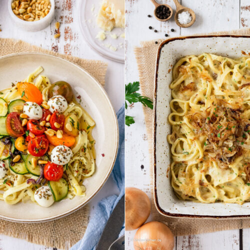 Rezept für leckere sommerliche Spätzle und Käsespätzle