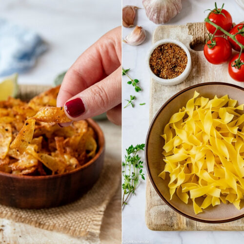 Rezept Baked Pasta Chips