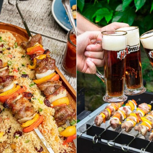 Rezept Schweinenackenspieße vom Grill mit Bier-BBQ-Sauce
