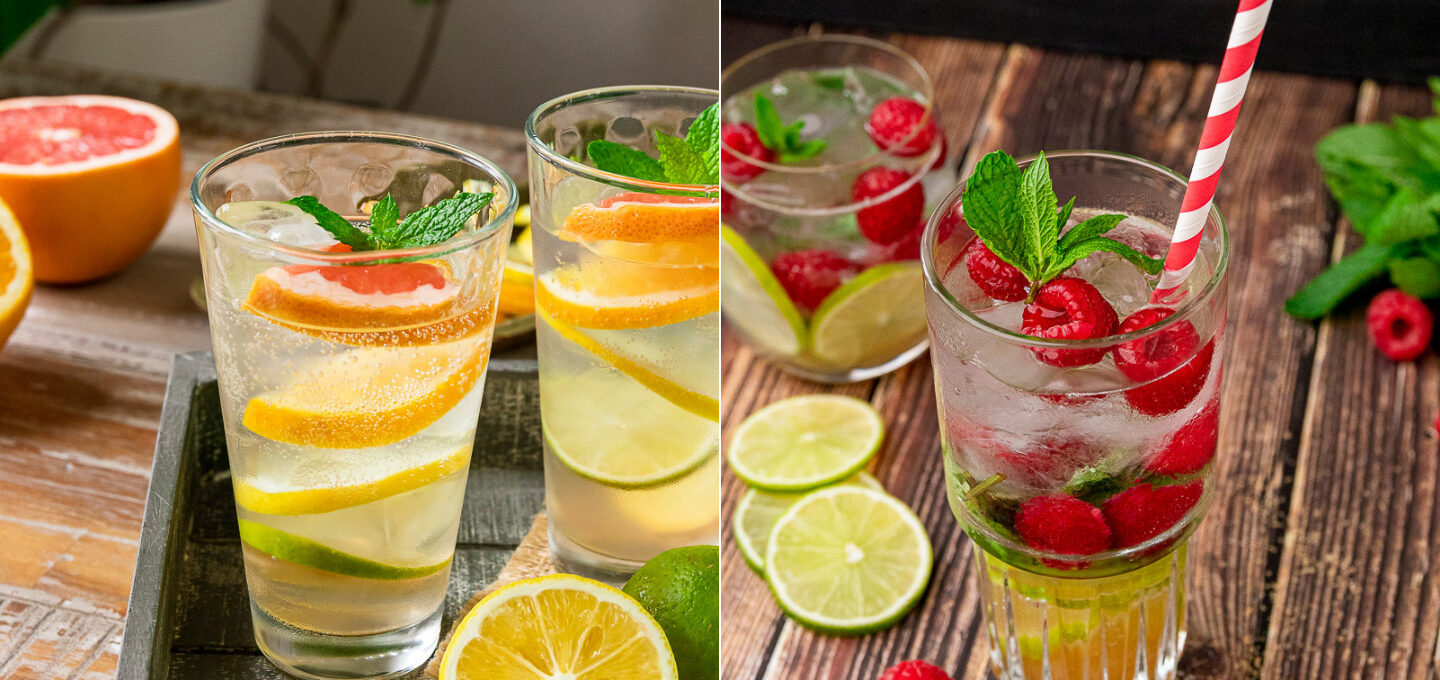 2 erfrischende Cocktails aus Leitungswasser