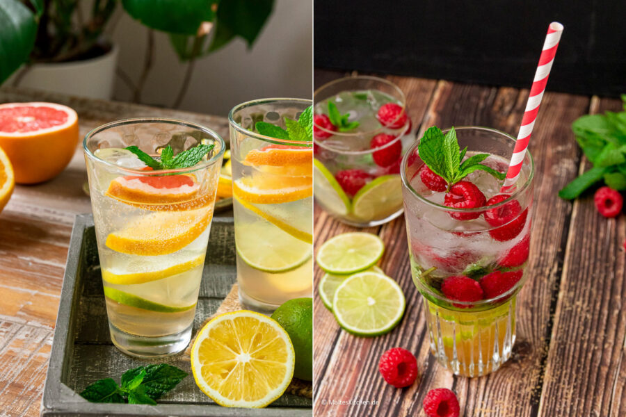 2 erfrischende Cocktails aus Leitungswasser