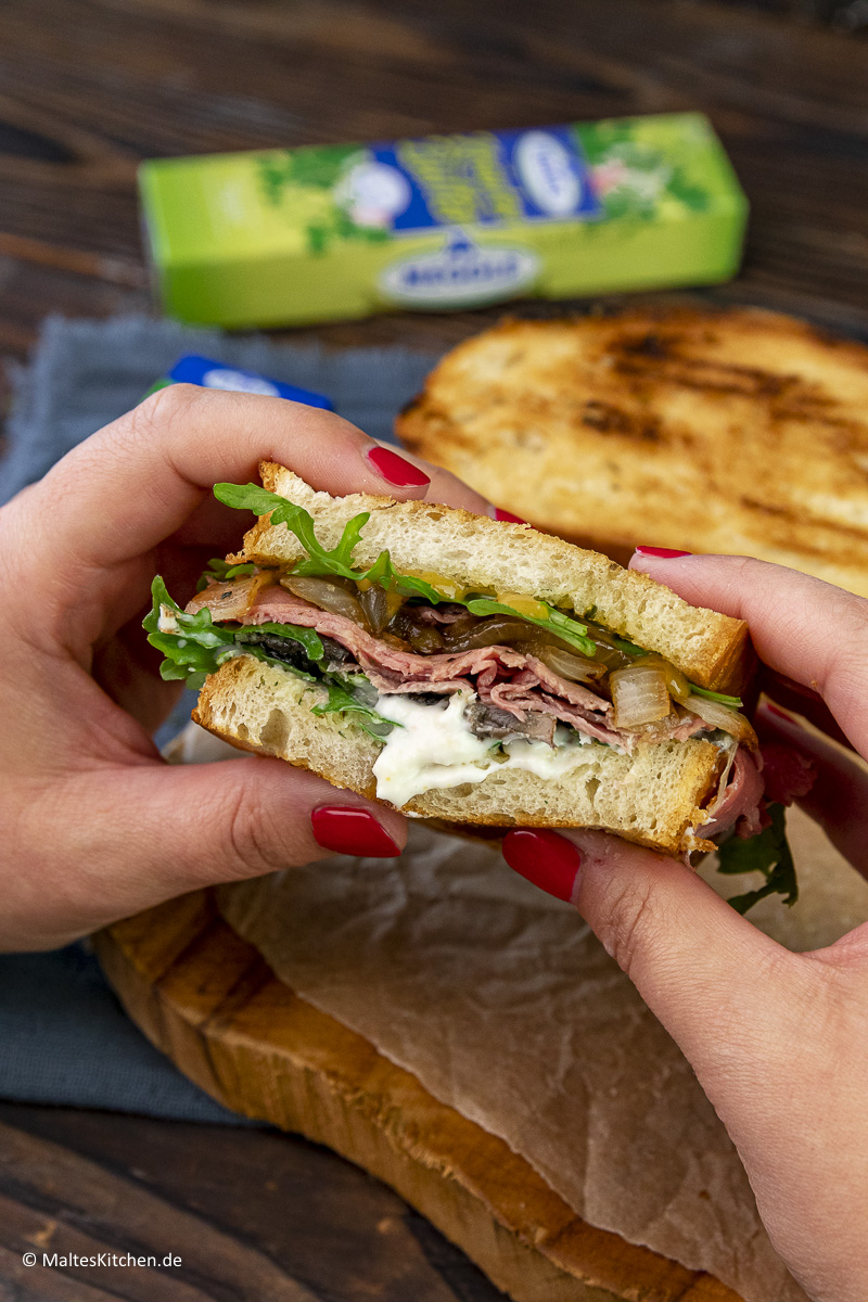 Ein traumhaft leckeres Sandwich.