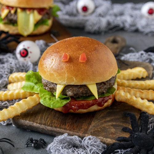 Rezept für leckere Halloween Burger