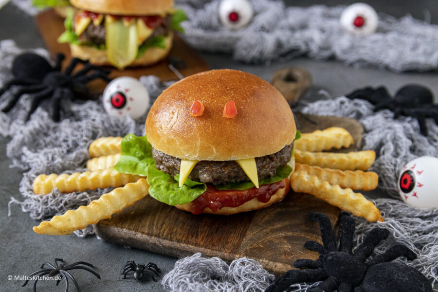Rezept für leckere Halloween Burger