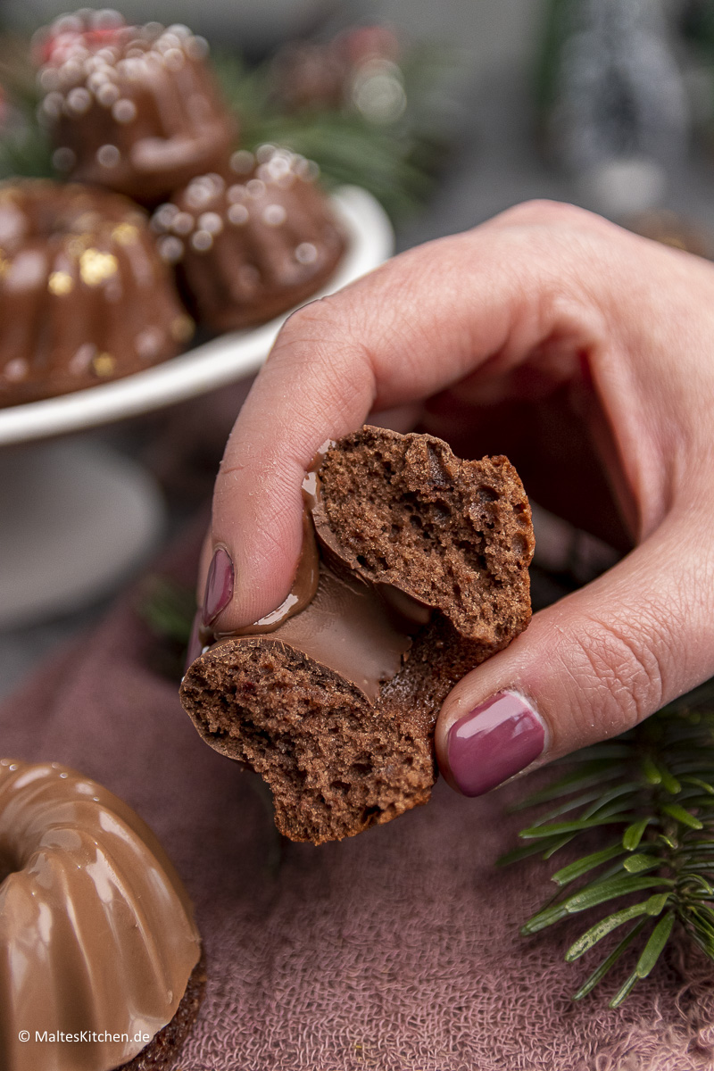 Lecker schokoladig und mit Lebkuchengeschmack.
