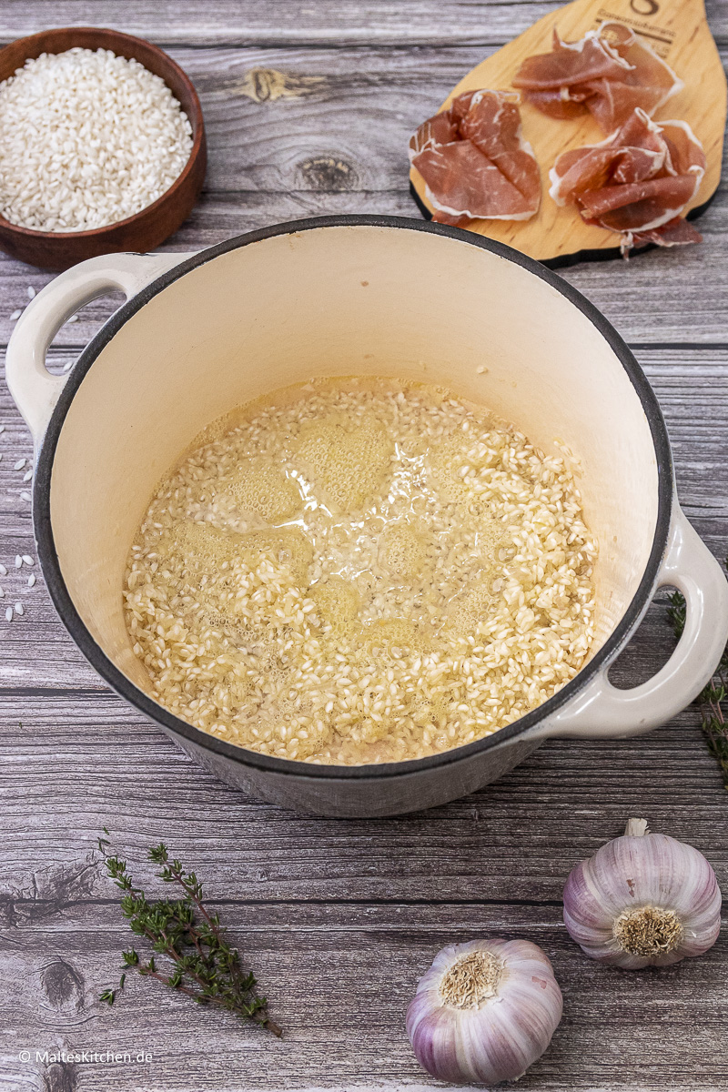 Risotto mit Champagner.