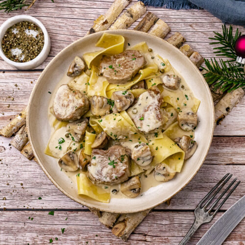 Rezept Schweinelendchen in Pilzrahmsauce