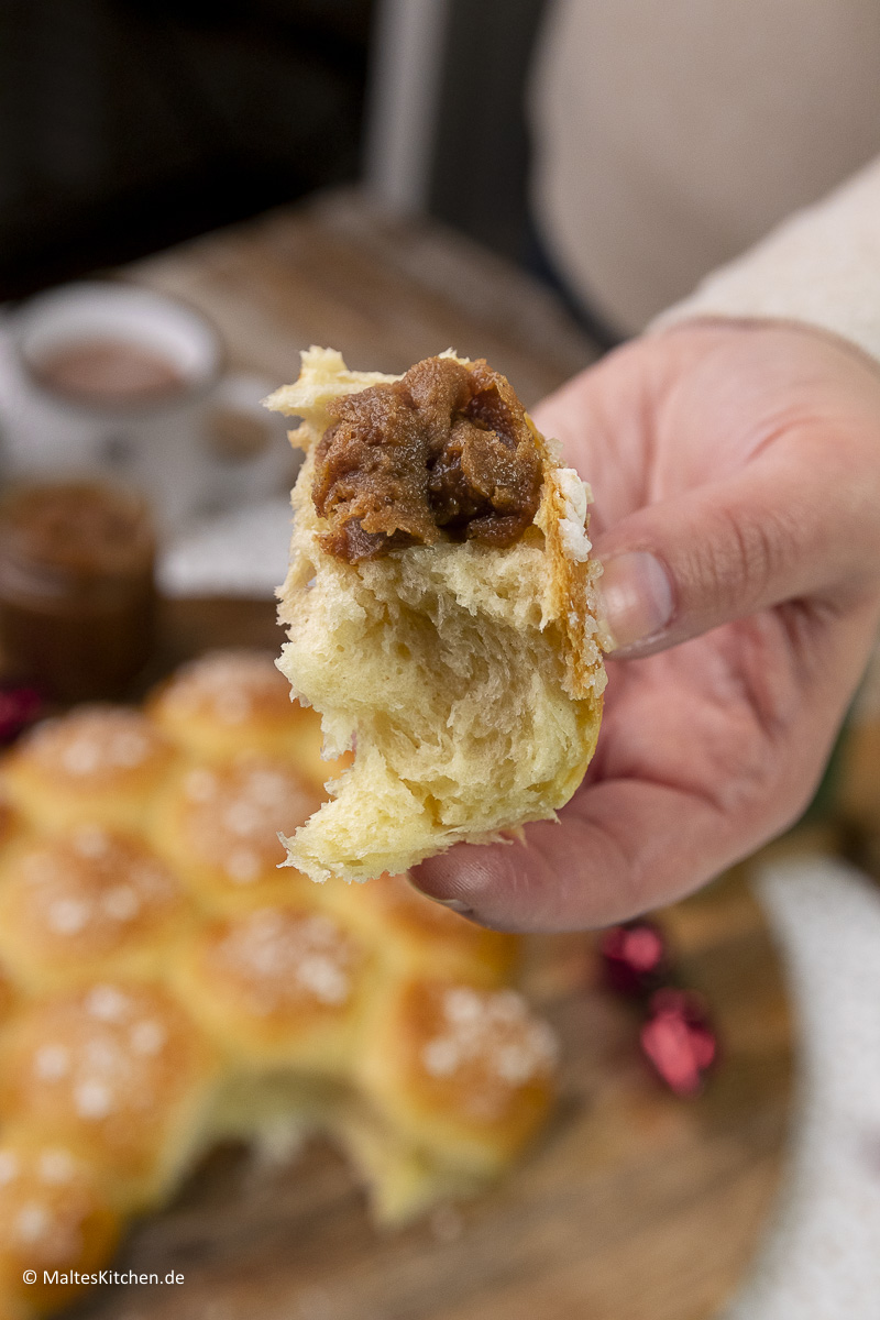 Brioche mit Spekulatius-Aufstrich.