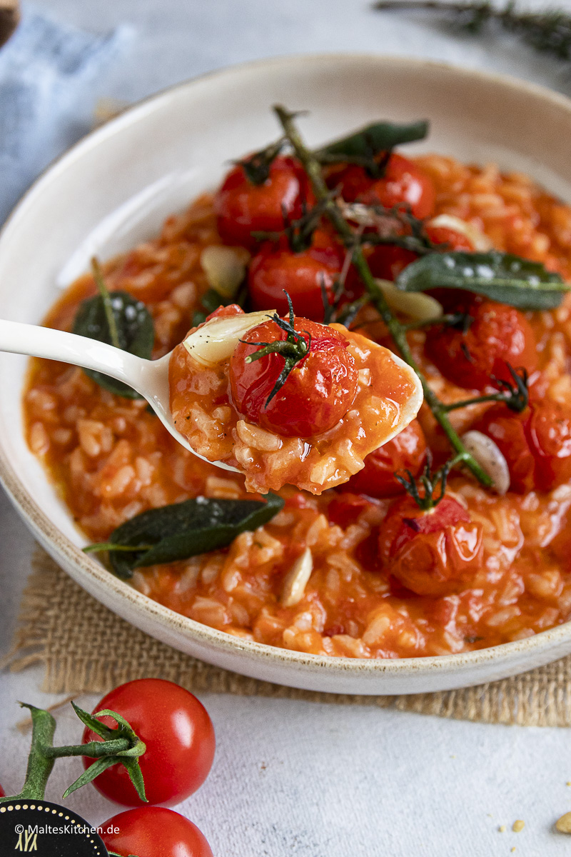Einfach nur super lecker. Das Tomatenrisotto.