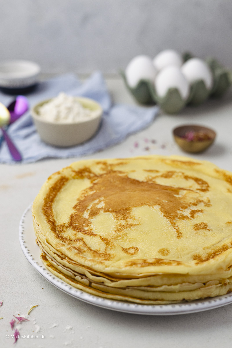 Leckere Pfannkuchen zum Frühstück.