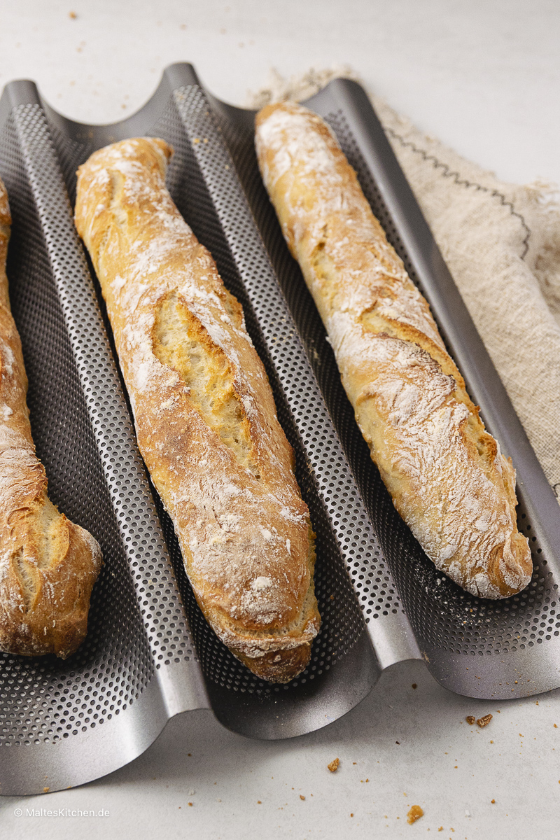 Magisches Baguette ohne Kneten.