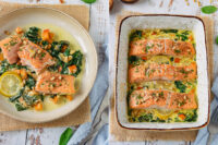 Rezept Ofenlachs mit Spinat und Mascarpone