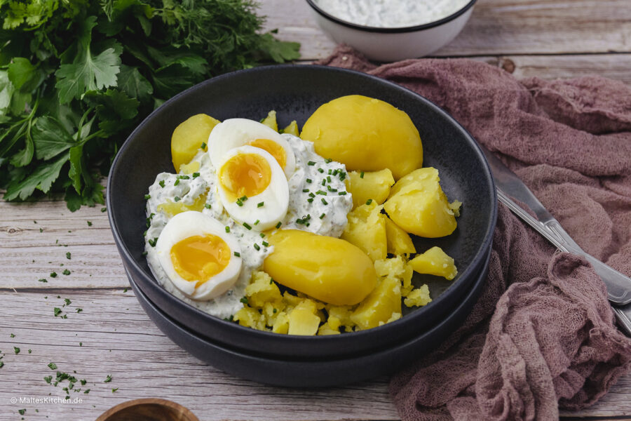 Rezept für Pellkartoffeln mit Quark
