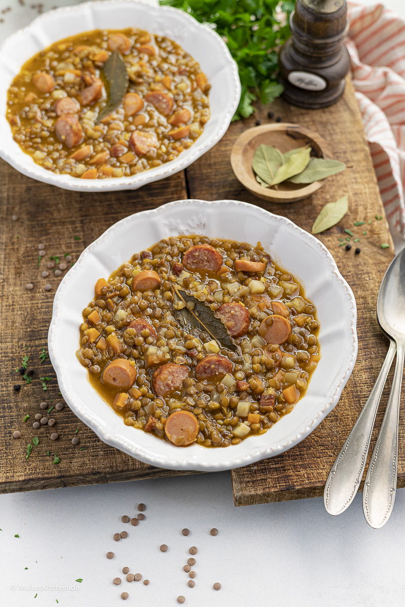 Super leckere Linsensuppe wie bei Oma.