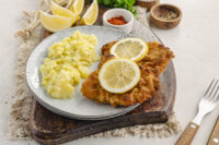 Rezept für ein paniertes Schnitzel aus dem Backofen