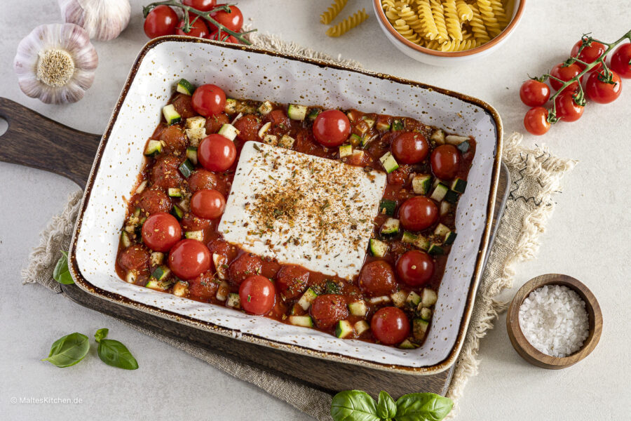 Rezept Baked Feta Pasta von TikTok