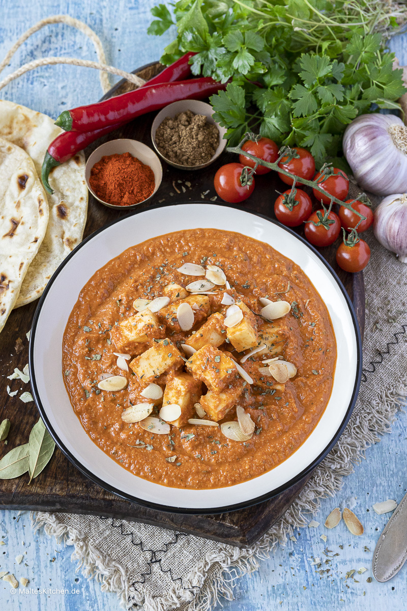 Indisches Paneer Butter Masala