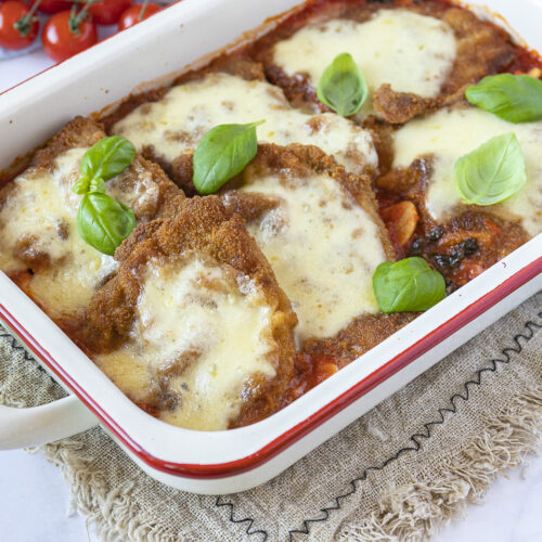 Rezept Schnitzel überbacken mit Spaghetti und Tomatensauce