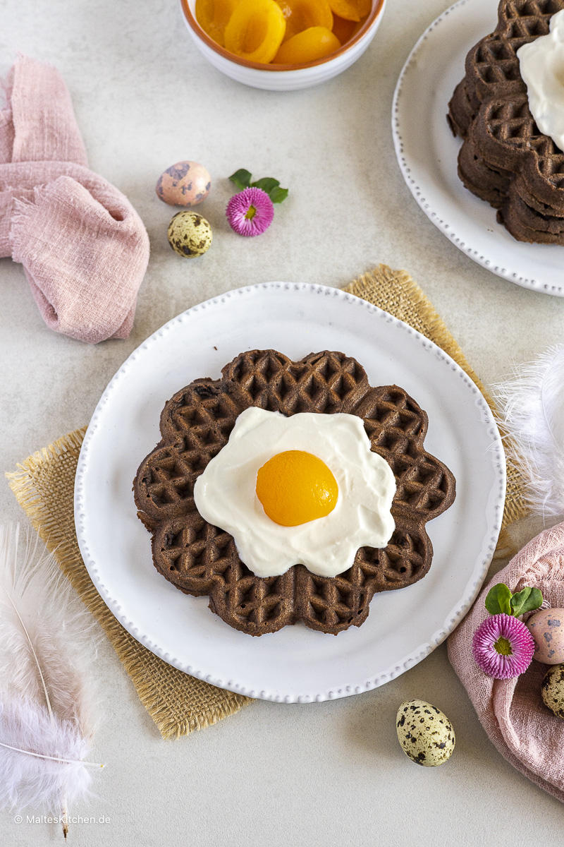 Leckerer Schokowaffeln für die Ostertafel.