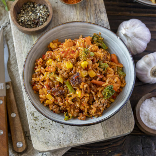 Rezept für serbischen Bratreis mit Gemüse