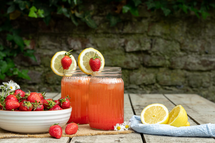 Selbstgemachte Erdbeerlimonade Rezept