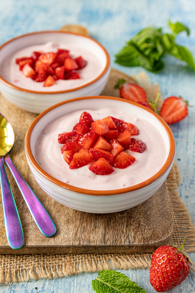 Cremiger Erdbeerquark.