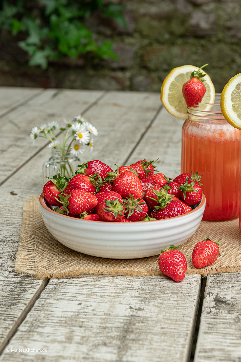 Leckere Erdbeeren für die Erdbeerlimonade.