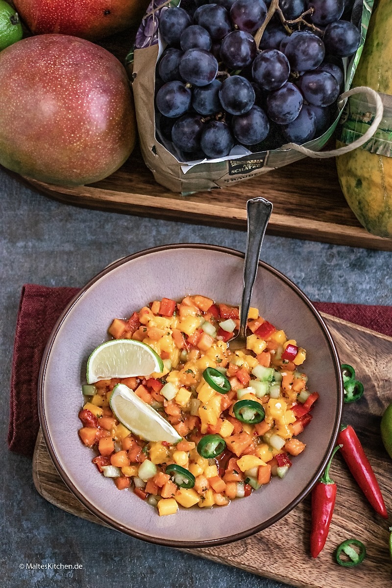 Fruchtige Papaya-Mango-Salsa