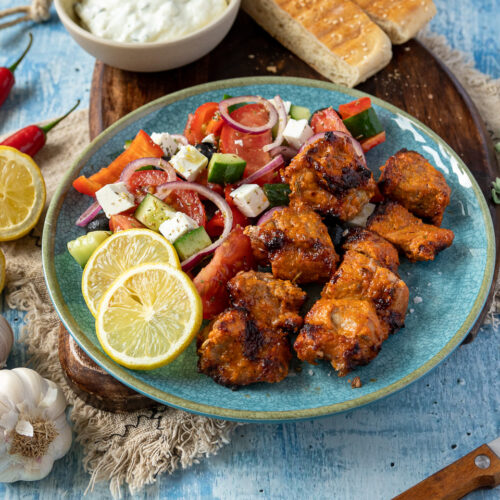 Leckere Grillspieße vom Schweinenacken