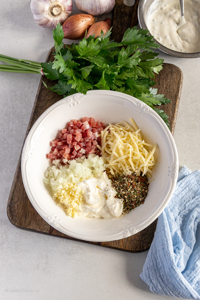 Zutaten für die Schnecken aus Blätterteig.