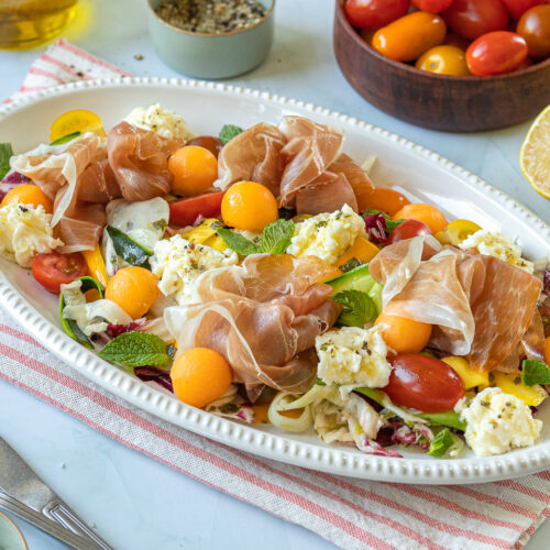Melonensalat mit Parmaschinken