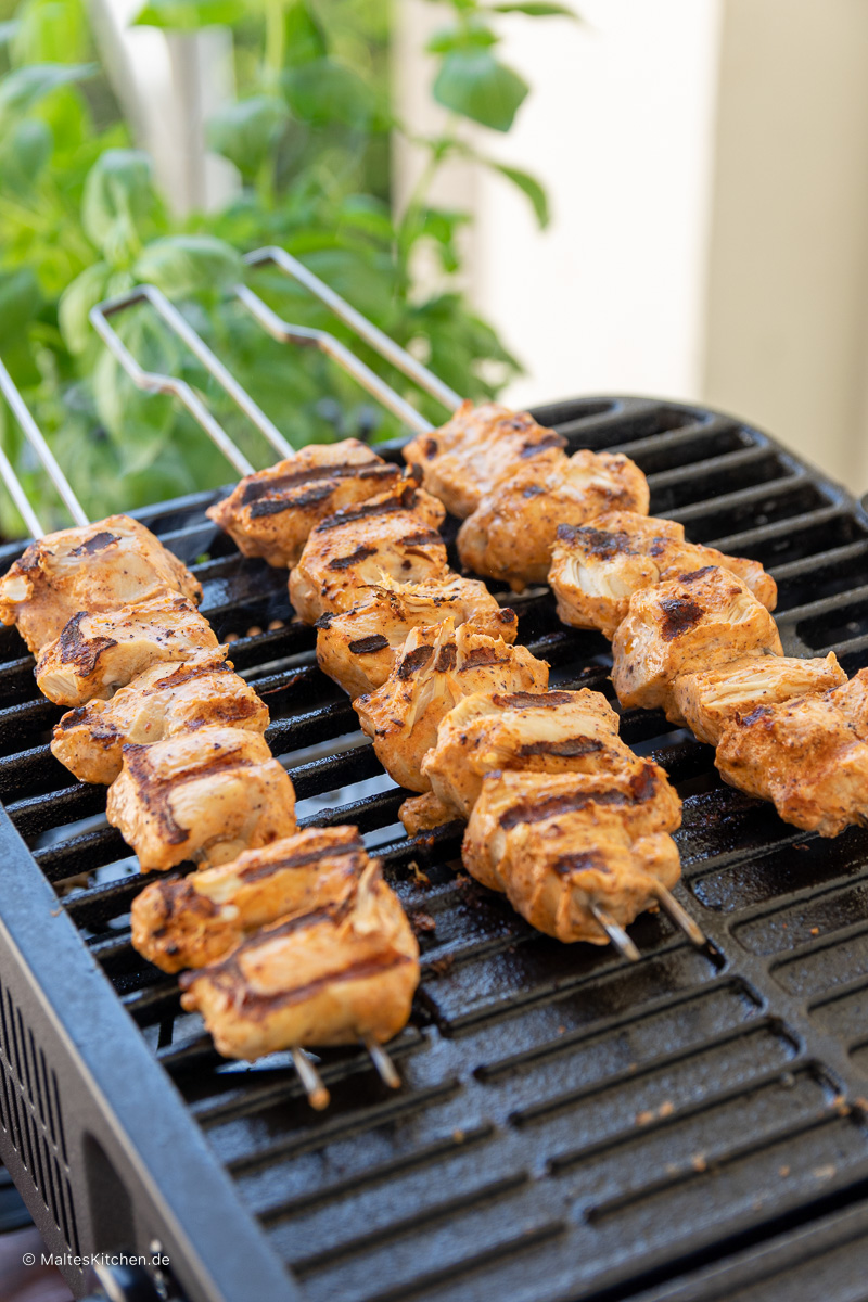 Spieße vom klappbaren Gasgrill