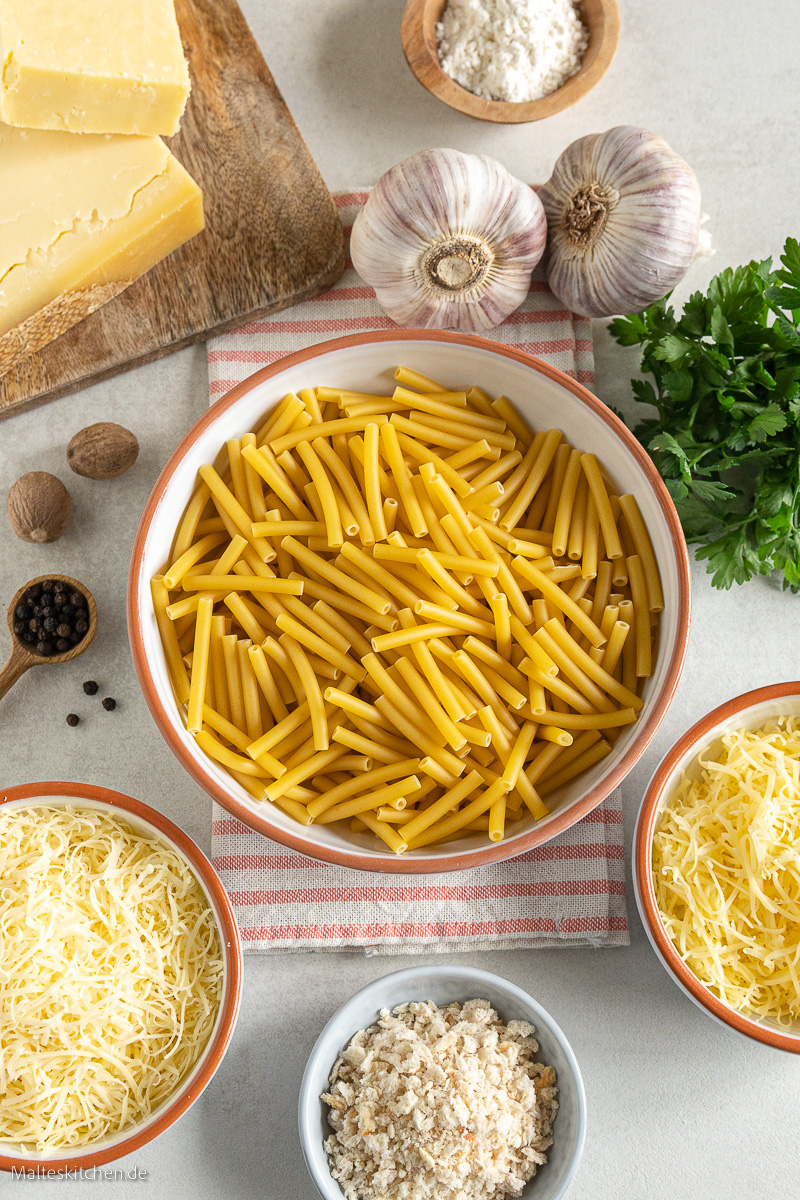 Zutaten für das Mac and Cheese