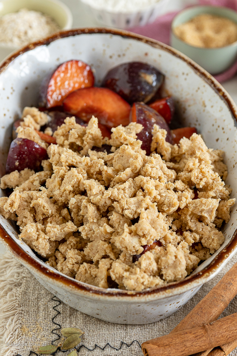 Streusel mit Haferflocken
