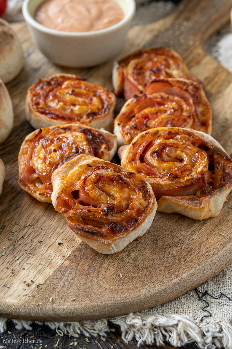 Leckere Pizzaschnecken.