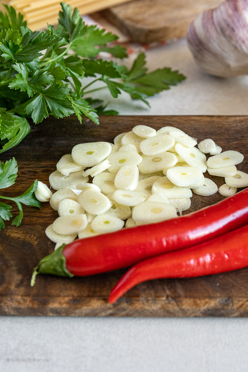 Knoblauch in Scheiben