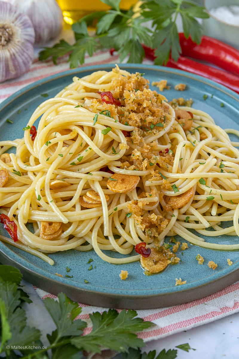 Spaghetti mit Knoblauch