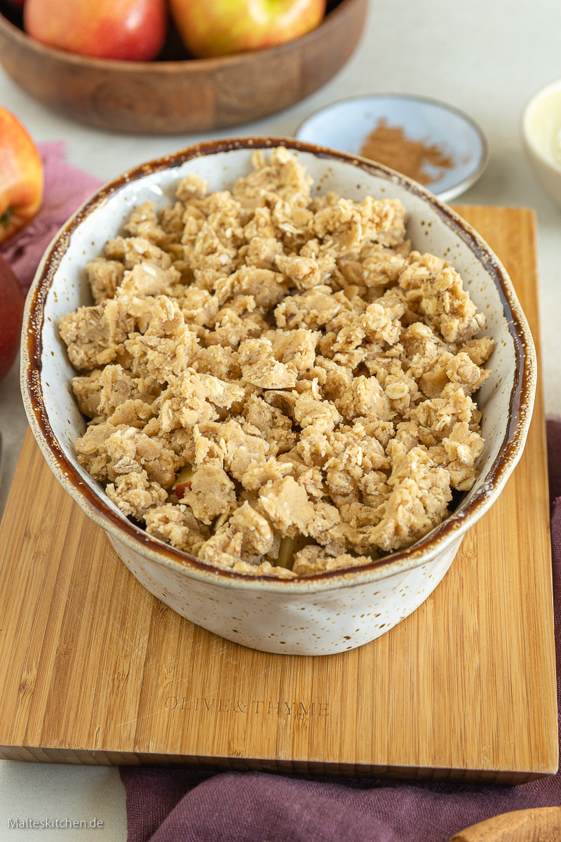 Streusel mit Haferflocken
