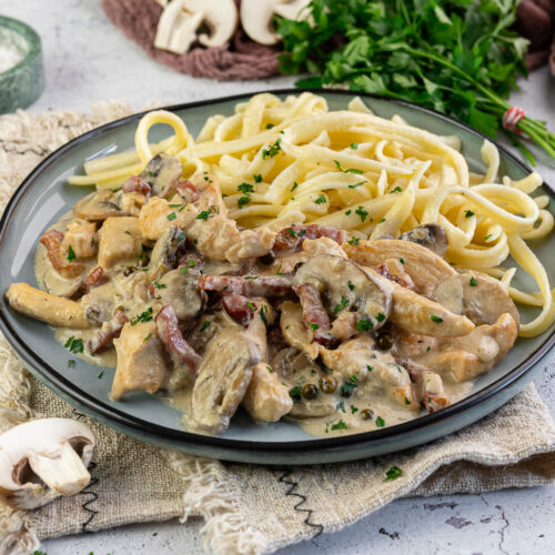 Hähnchengeschnetzeltes in Pfefferrahmsauce