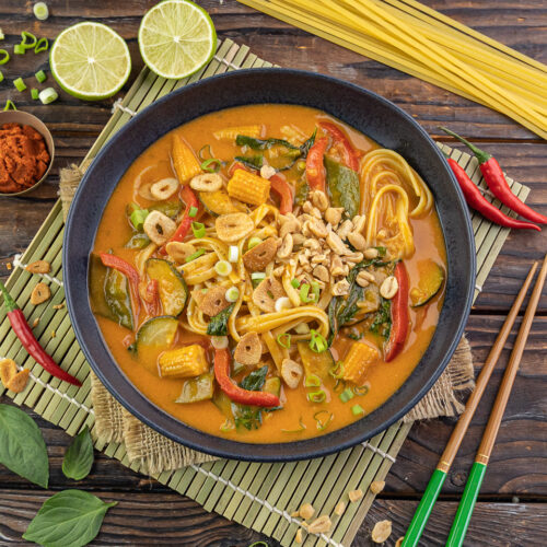 Rezept für ein rotes Thai Curry mit Gemüse