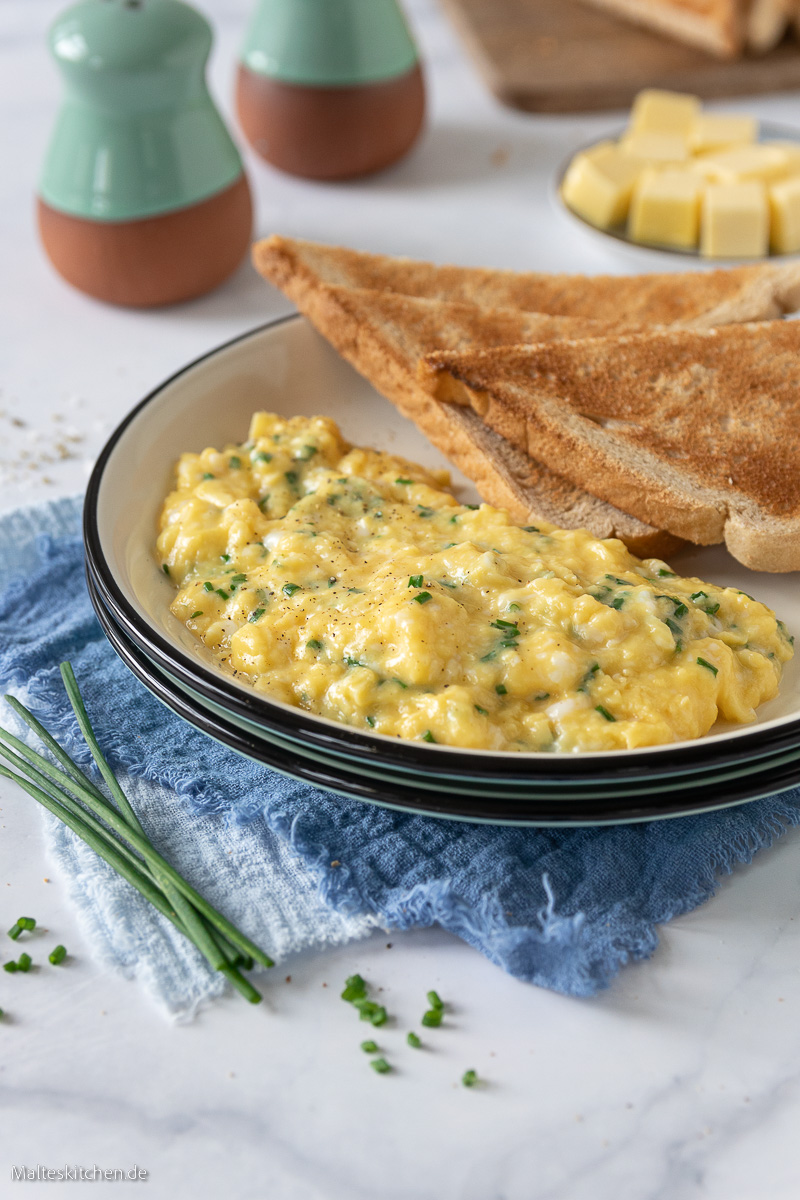 Leckeres Rührei zum Frühstück.