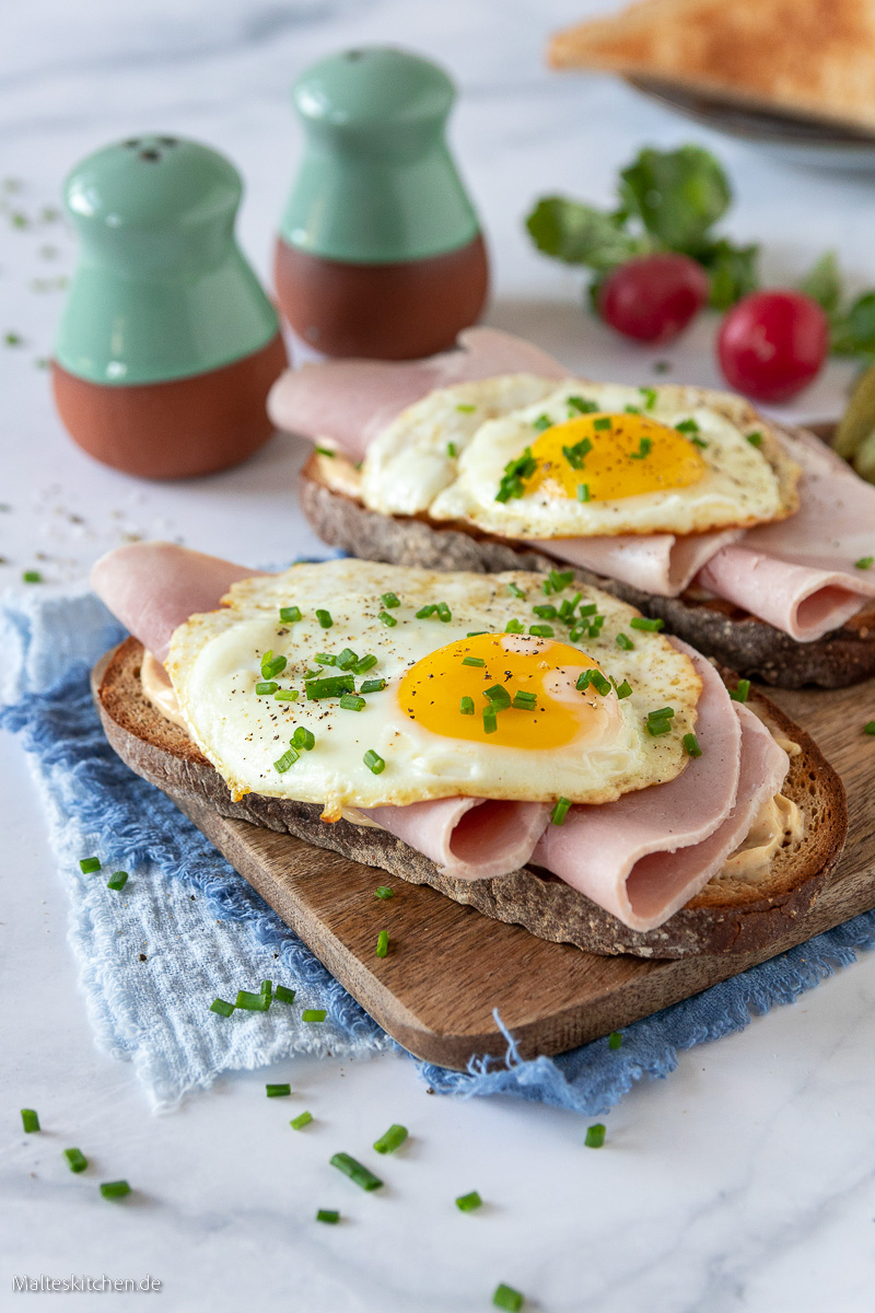 Leckerer Strammer Max zum Frühstück.