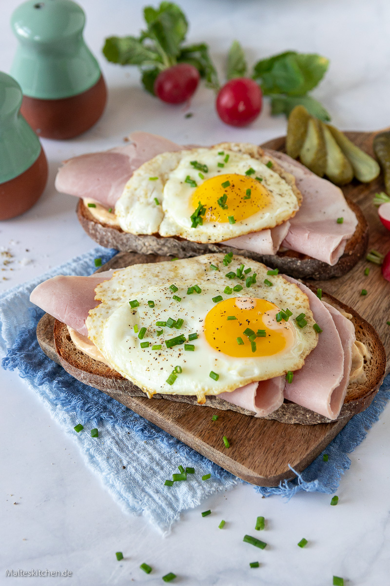 Ein Klassiker zum Frühstück, ein strammer Max.