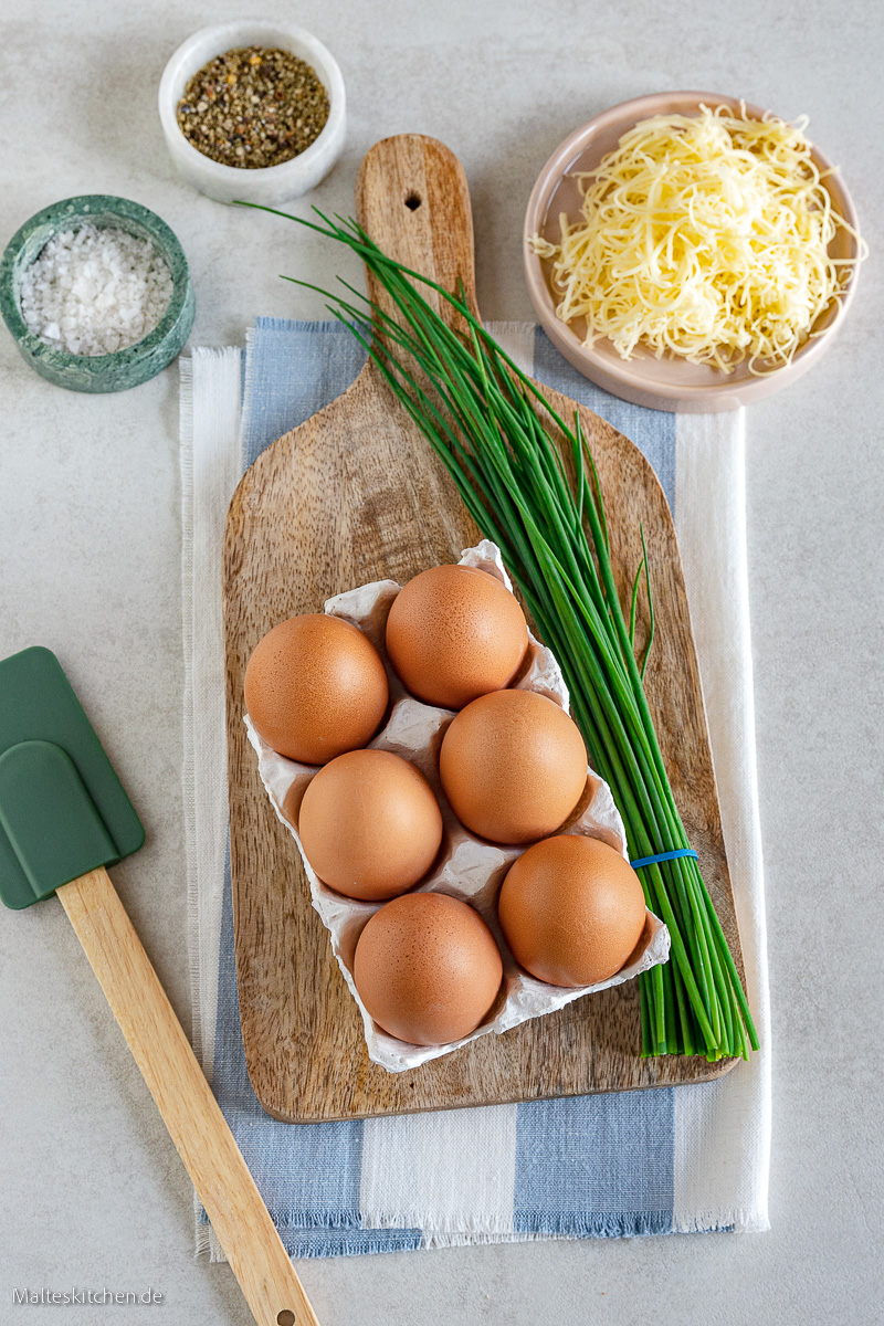 Zutaten für Omelettes