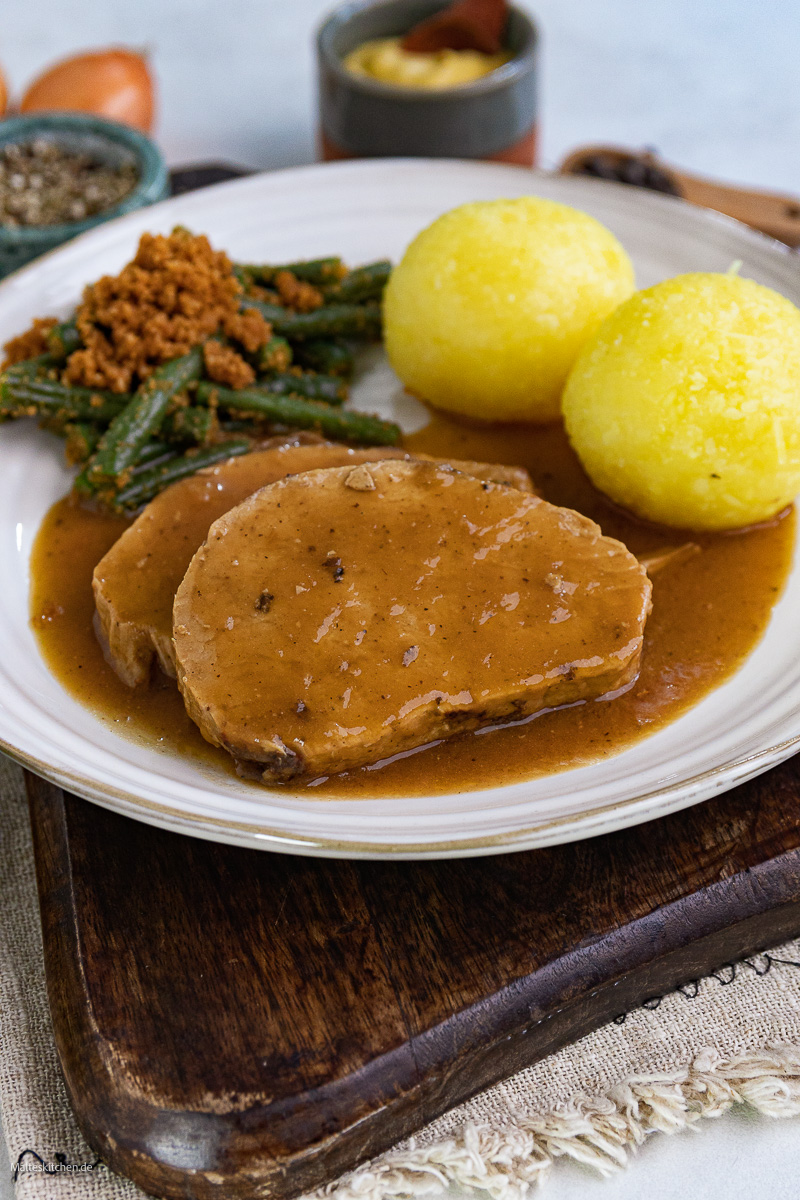 Saftiger Braten vom Schwein.