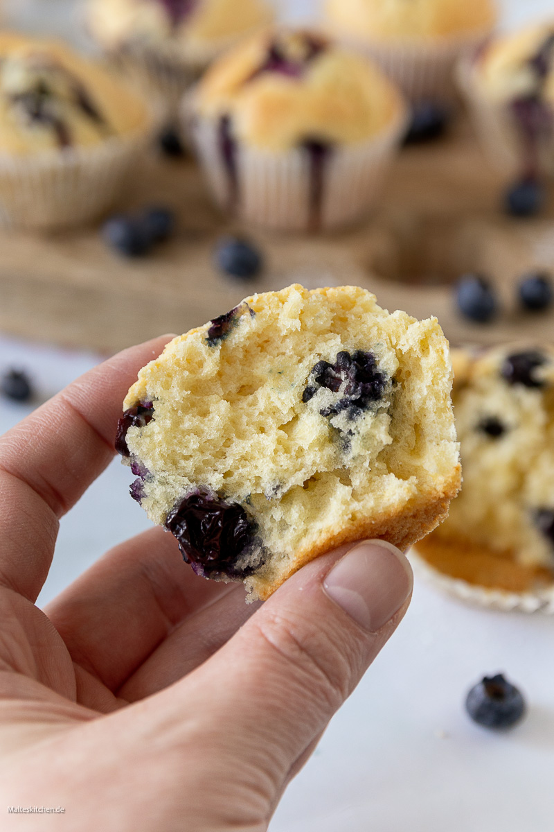 Einfache Blaubeer-Muffins.