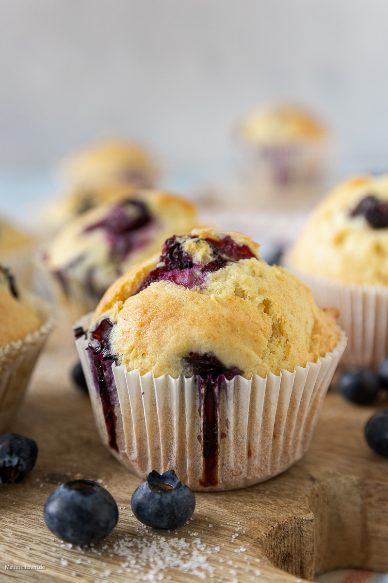 Fluffige Blaubeer-Muffins aus Rührteig
